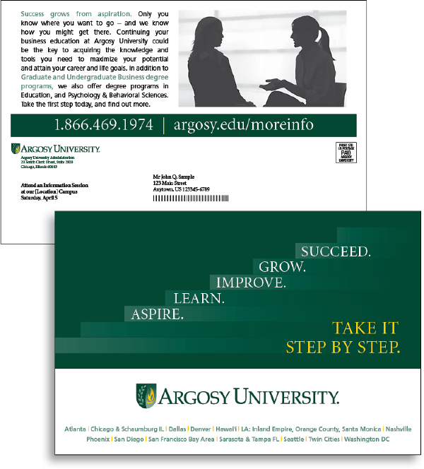 Argosy University Acquisition Direct Mail Robert Salm